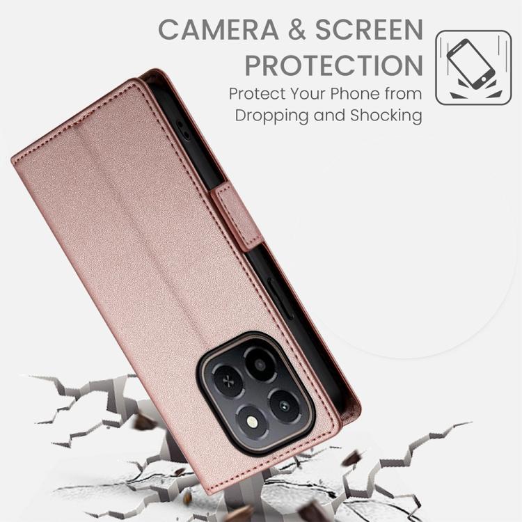 For Honor X6c 4G / X5b / X5b Plus Side Buckle Magnetic Frosted Leather Phone Case