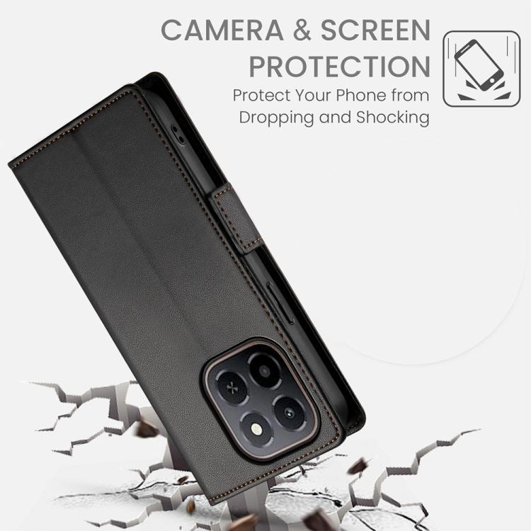 For Honor X6c 4G / X5b / X5b Plus Side Buckle Magnetic Frosted Leather Phone Case