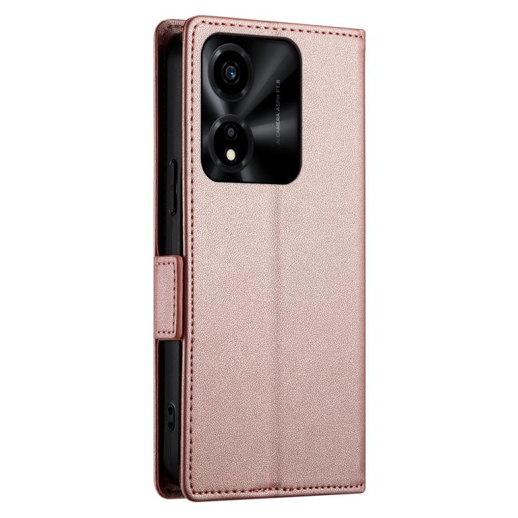 For Honor X5c Plus Side Buckle Magnetic Frosted Leather Phone Case