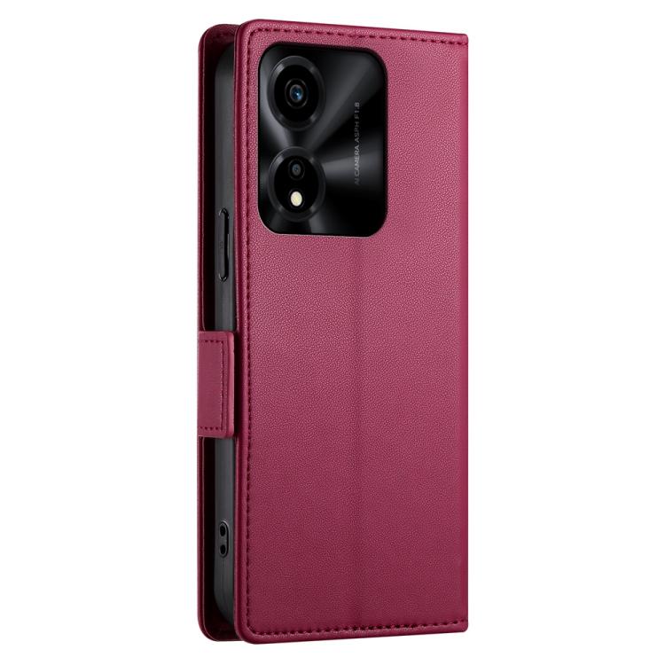 For Honor X5c Plus Side Buckle Magnetic Frosted Leather Phone Case