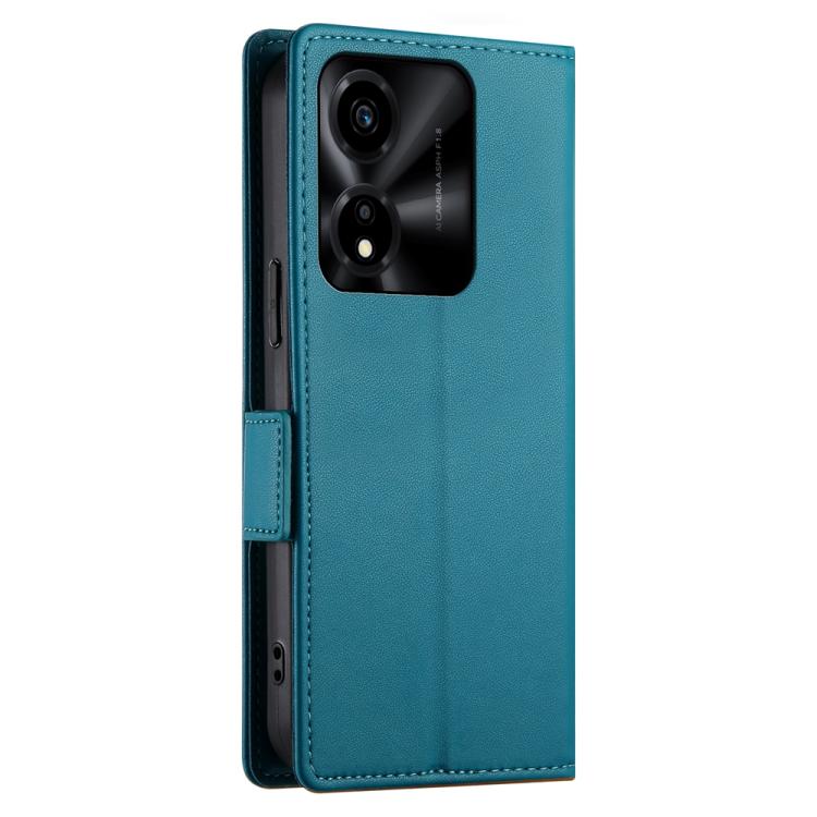 For Honor X5c Plus Side Buckle Magnetic Frosted Leather Phone Case