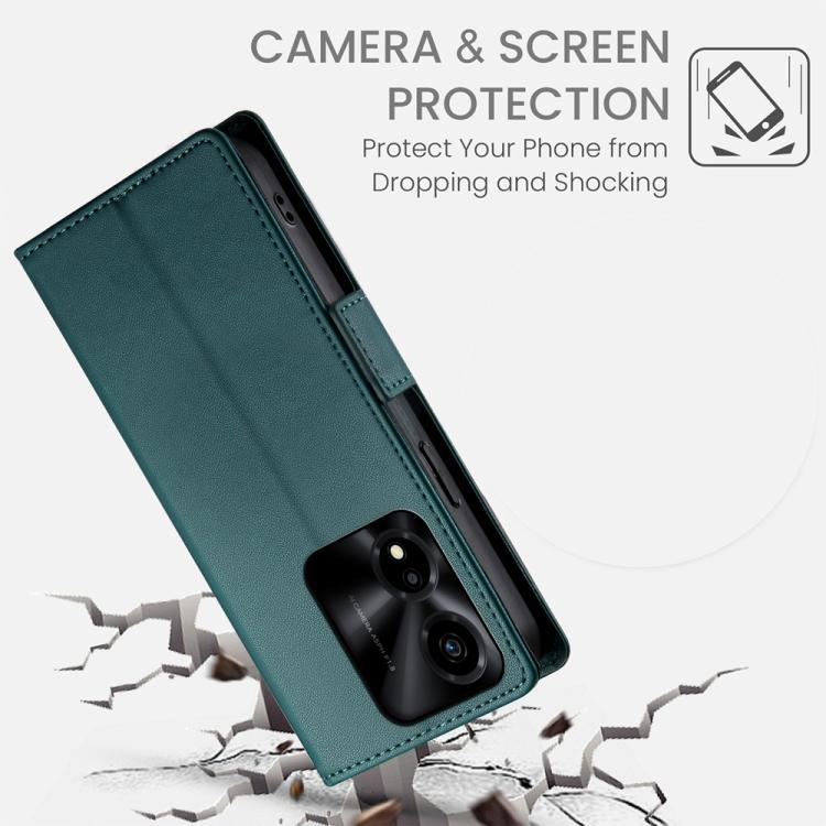 For Honor X5c Plus Side Buckle Magnetic Frosted Leather Phone Case