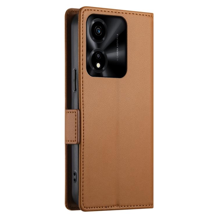 For Honor X5c Plus Side Buckle Magnetic Frosted Leather Phone Case