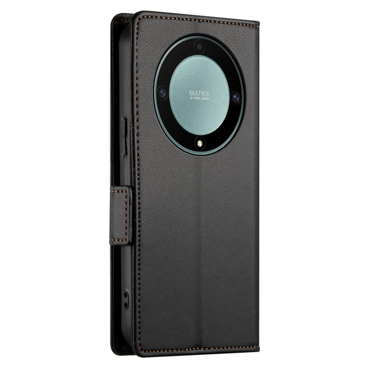 For Honor X9d 5G / X70 5G Side Buckle Magnetic Frosted Leather Phone Case