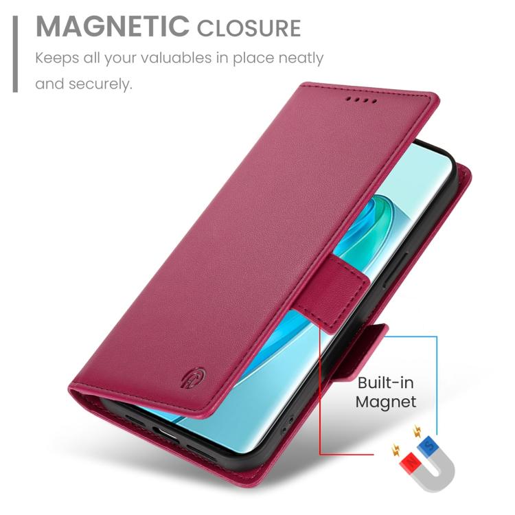 For Honor X9d 5G / X70 5G Side Buckle Magnetic Frosted Leather Phone Case