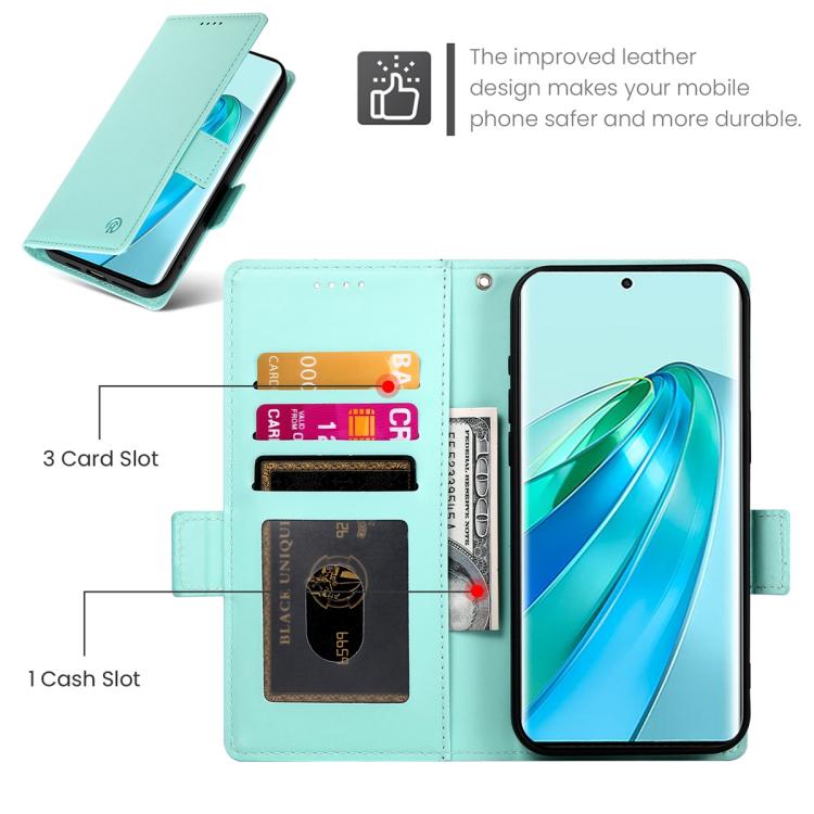 For Honor X9d 5G / X70 5G Side Buckle Magnetic Frosted Leather Phone Case