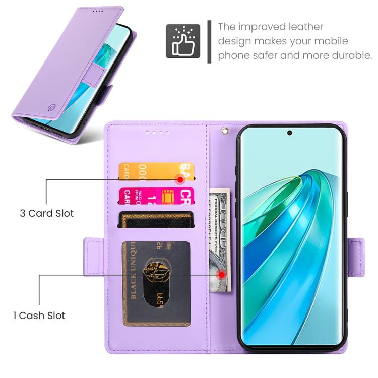 For Honor X9d 5G / X70 5G Side Buckle Magnetic Frosted Leather Phone Case