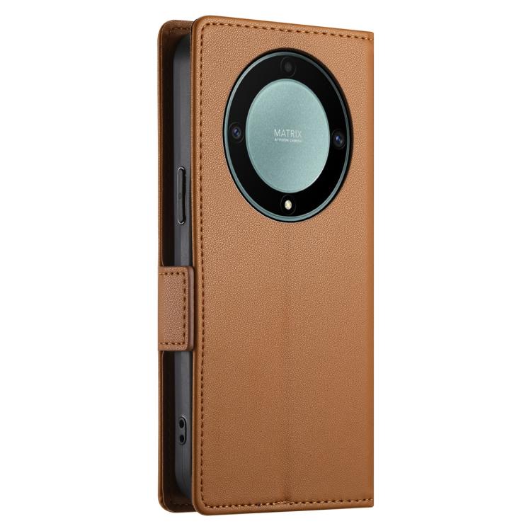 For Honor X9d 5G / X70 5G Side Buckle Magnetic Frosted Leather Phone Case