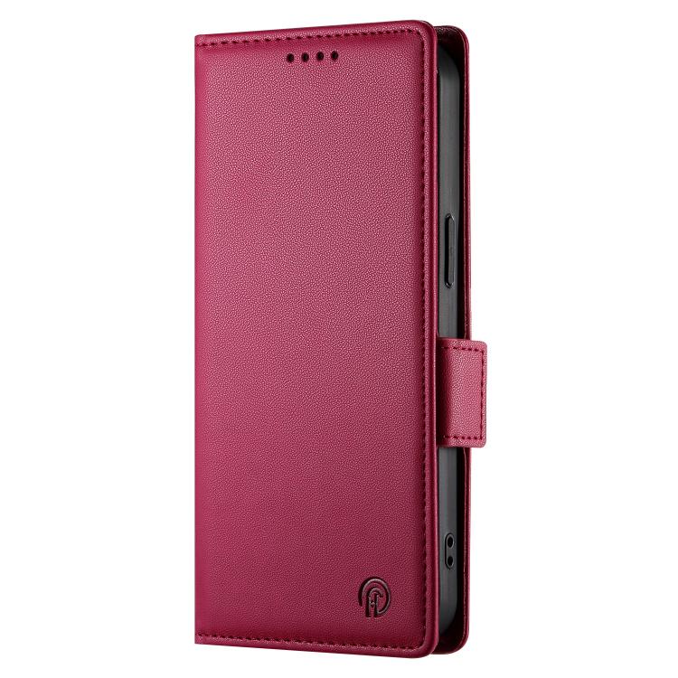 For Honor 600 Lite Global Side Buckle Magnetic Frosted Leather Phone Case