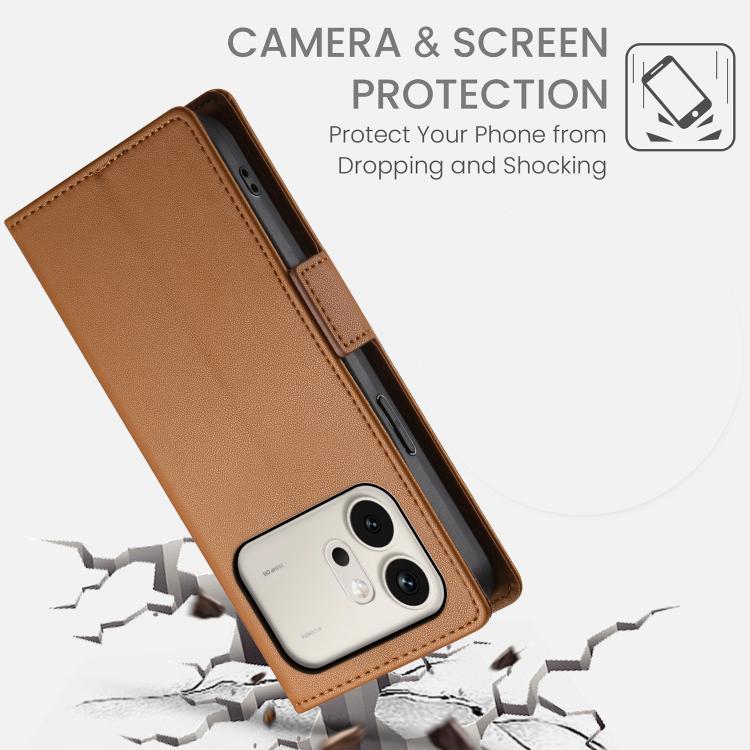 For Honor 600 Global / 600 Pro Global Side Buckle Magnetic Frosted Leather Phone Case