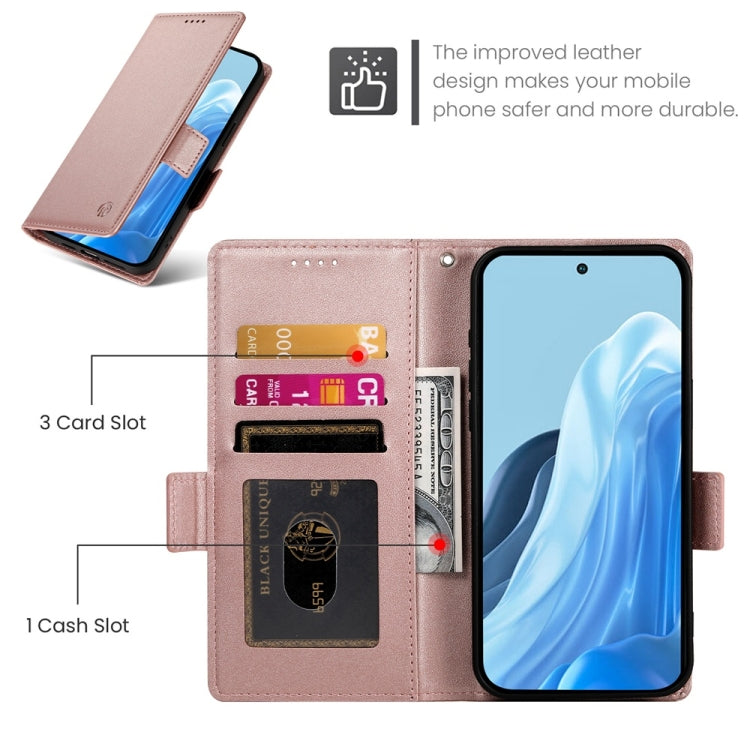 For Samsung Galaxy M35 Side Buckle Magnetic Frosted Leather Phone Case