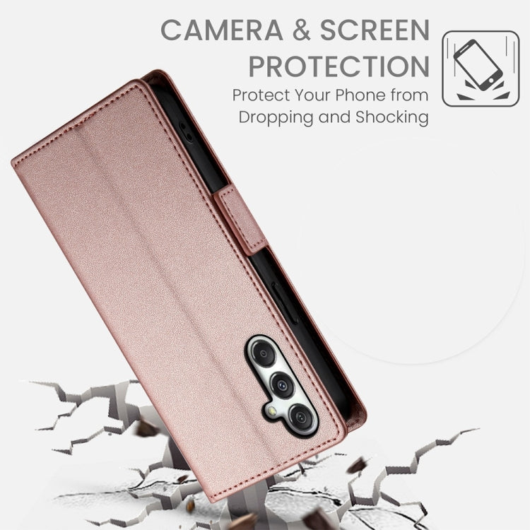 For Samsung Galaxy M35 Side Buckle Magnetic Frosted Leather Phone Case