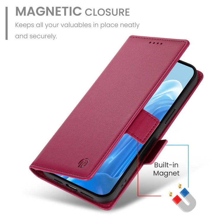 For Samsung Galaxy M35 Side Buckle Magnetic Frosted Leather Phone Case
