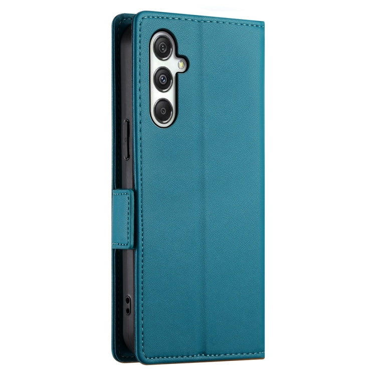 For Samsung Galaxy M35 Side Buckle Magnetic Frosted Leather Phone Case