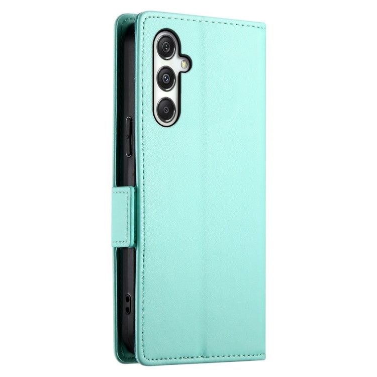 For Samsung Galaxy M35 Side Buckle Magnetic Frosted Leather Phone Case