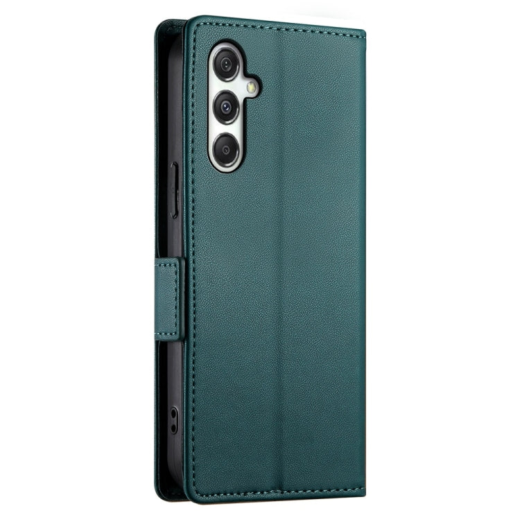 For Samsung Galaxy M35 Side Buckle Magnetic Frosted Leather Phone Case