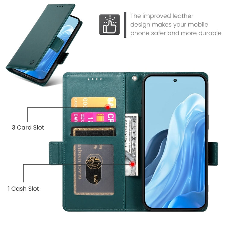 For Samsung Galaxy M35 Side Buckle Magnetic Frosted Leather Phone Case