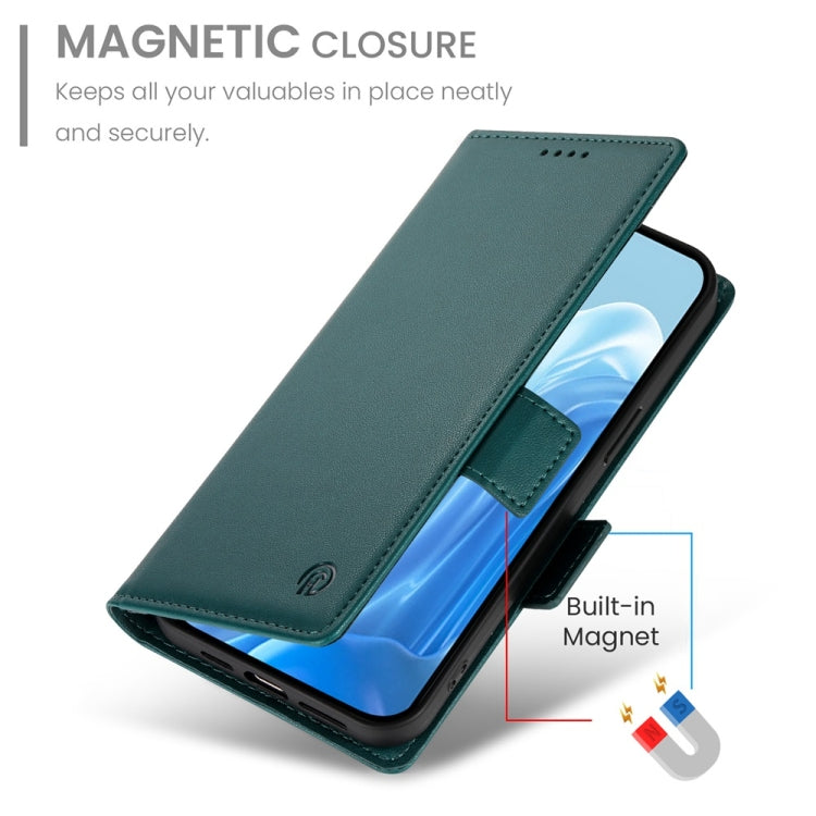 For Samsung Galaxy M35 Side Buckle Magnetic Frosted Leather Phone Case
