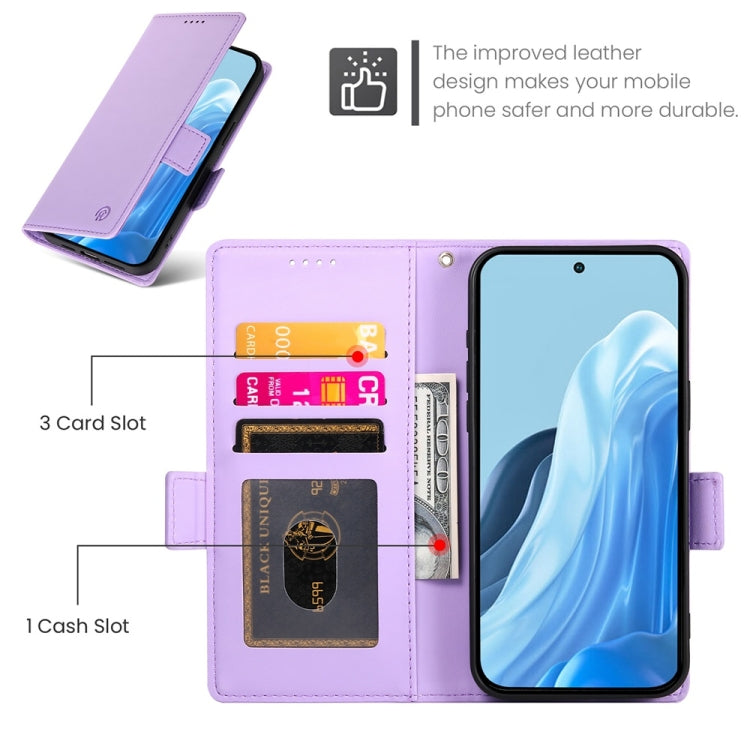 For Samsung Galaxy M35 Side Buckle Magnetic Frosted Leather Phone Case
