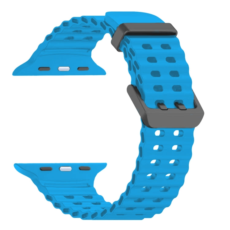 For Apple Watch Ultra 49mm Ocean Dual-Row Hole Silicone Watch Band