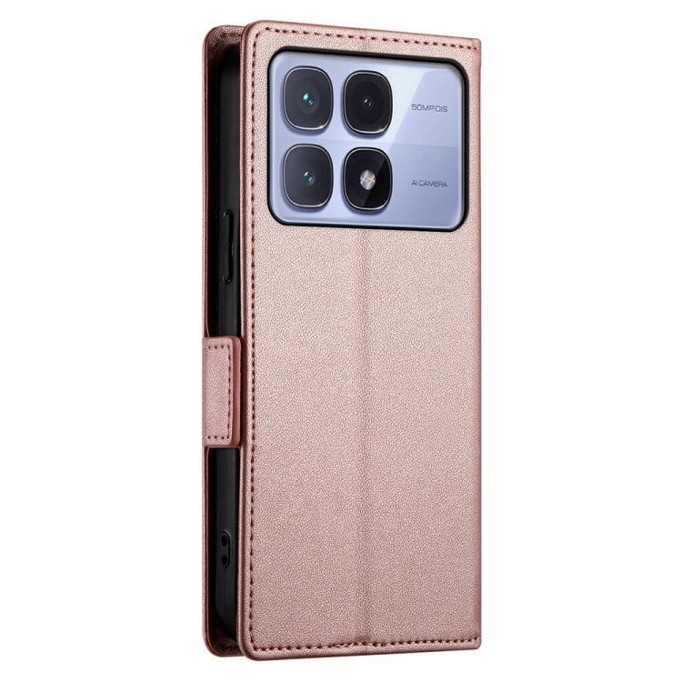 For Redmi K70 Ultra Side Buckle Magnetic Frosted Leather Phone Case