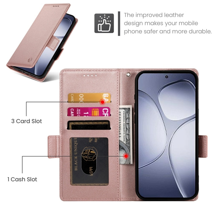 For Redmi K70 Ultra Side Buckle Magnetic Frosted Leather Phone Case