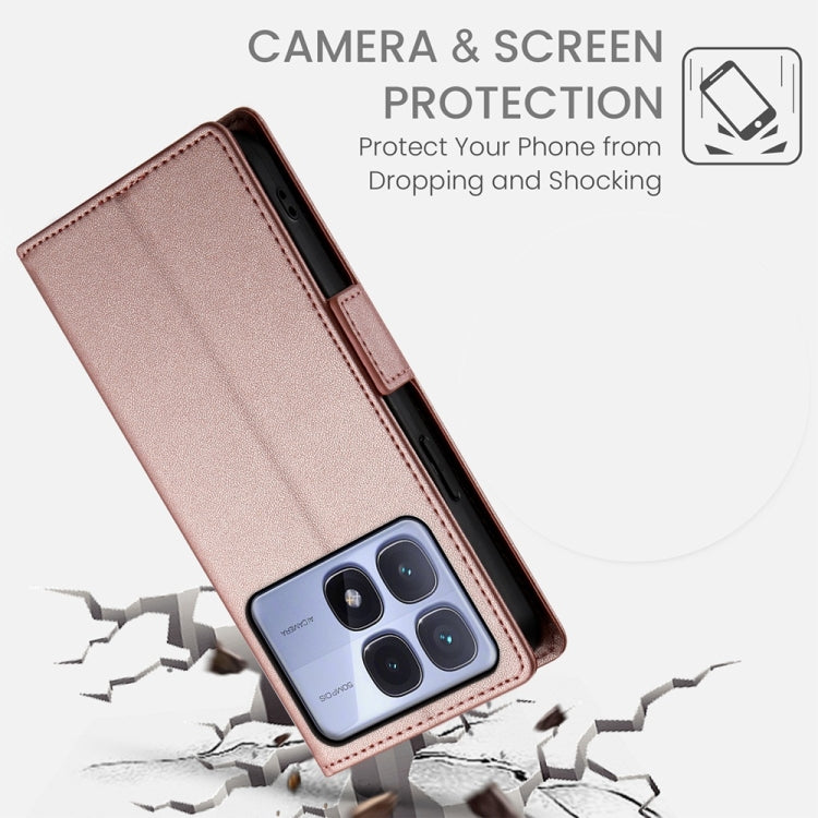 For Redmi K70 Ultra Side Buckle Magnetic Frosted Leather Phone Case