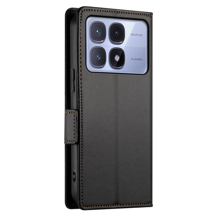 For Redmi K70 Ultra Side Buckle Magnetic Frosted Leather Phone Case