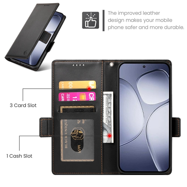 For Redmi K70 Ultra Side Buckle Magnetic Frosted Leather Phone Case
