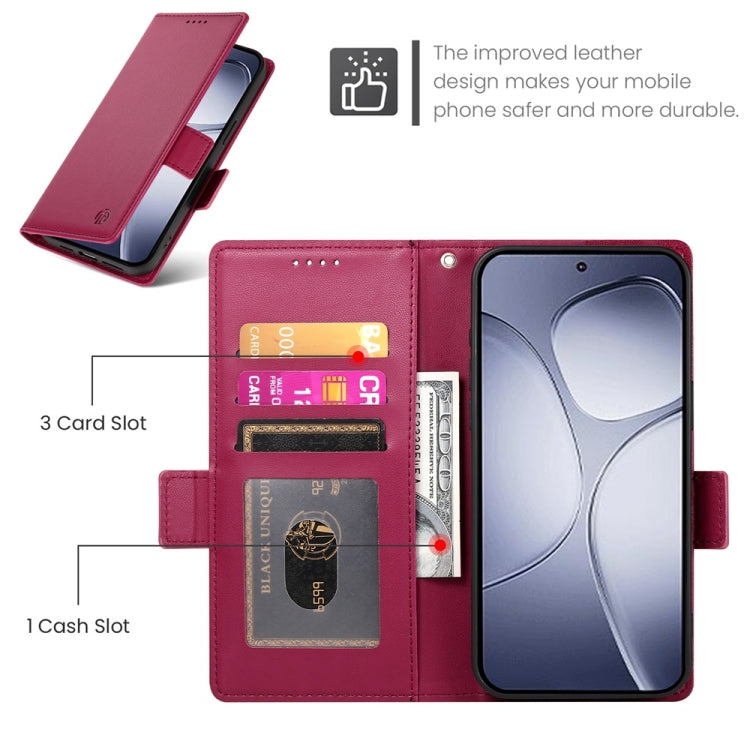For Redmi K70 Ultra Side Buckle Magnetic Frosted Leather Phone Case