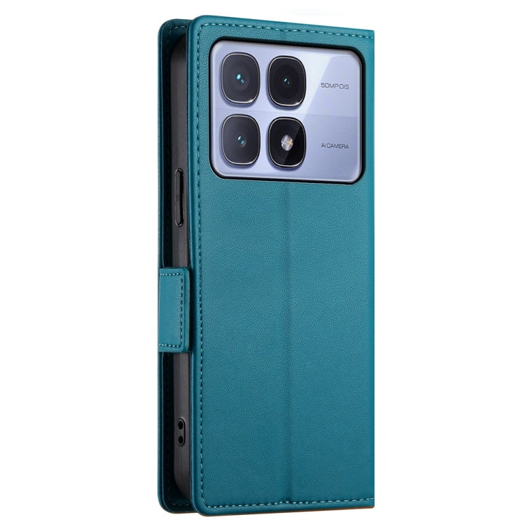 For Redmi K70 Ultra Side Buckle Magnetic Frosted Leather Phone Case