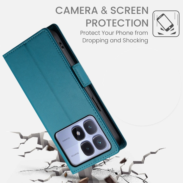 For Redmi K70 Ultra Side Buckle Magnetic Frosted Leather Phone Case