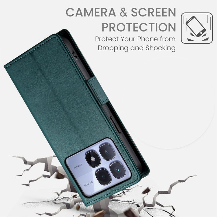 For Redmi K70 Ultra Side Buckle Magnetic Frosted Leather Phone Case