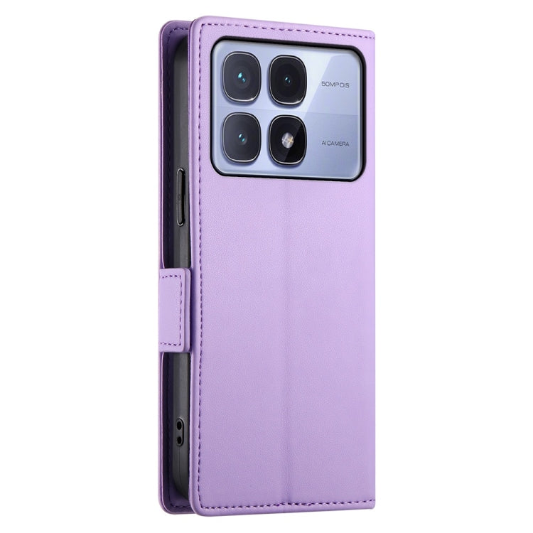 For Redmi K70 Ultra Side Buckle Magnetic Frosted Leather Phone Case