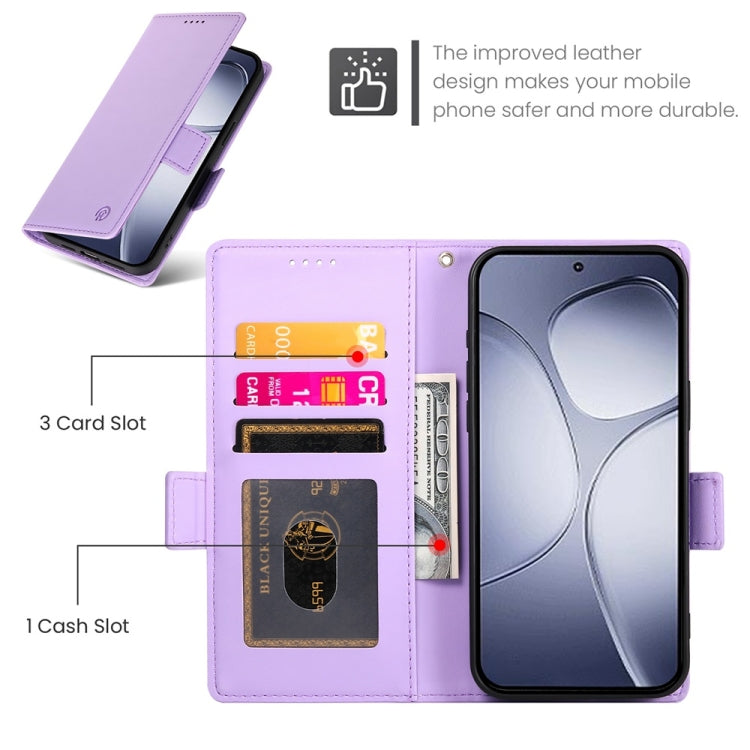 For Redmi K70 Ultra Side Buckle Magnetic Frosted Leather Phone Case