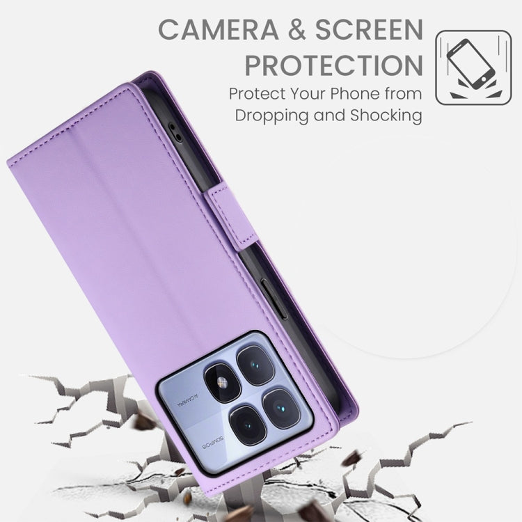 For Redmi K70 Ultra Side Buckle Magnetic Frosted Leather Phone Case