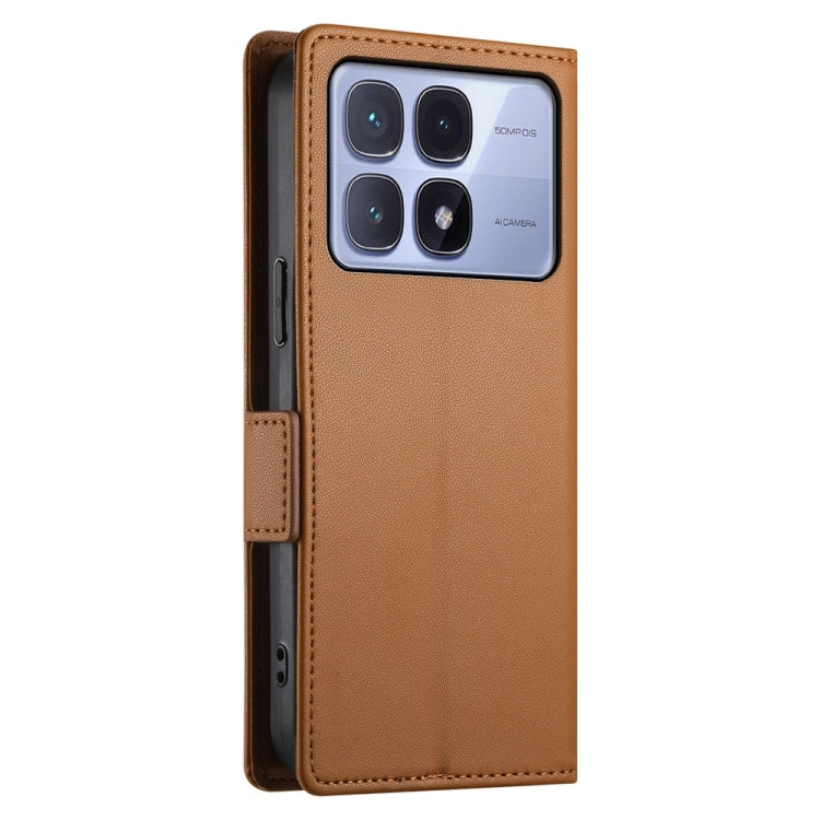 For Redmi K70 Ultra Side Buckle Magnetic Frosted Leather Phone Case