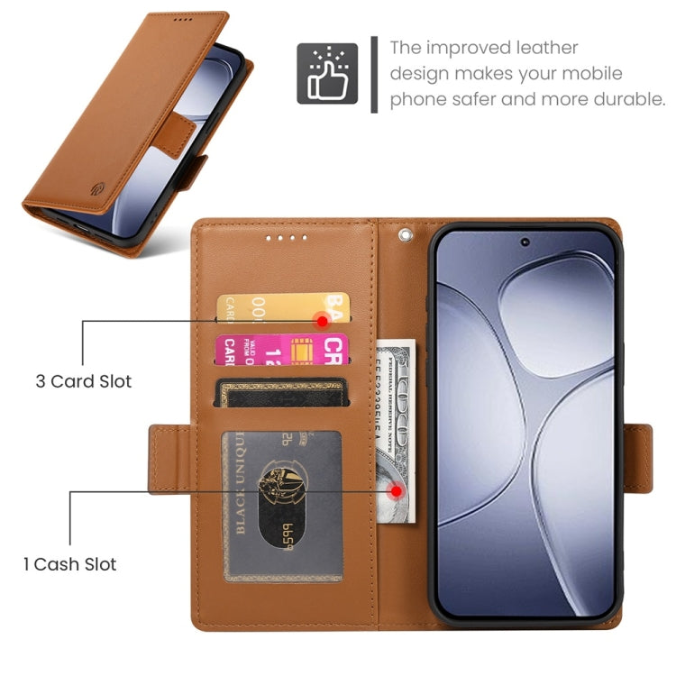 For Redmi K70 Ultra Side Buckle Magnetic Frosted Leather Phone Case