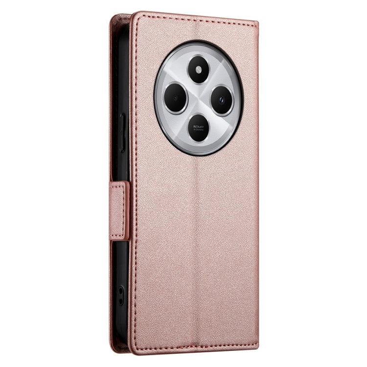 For Redmi 14C 4G Side Buckle Magnetic Frosted Leather Phone Case