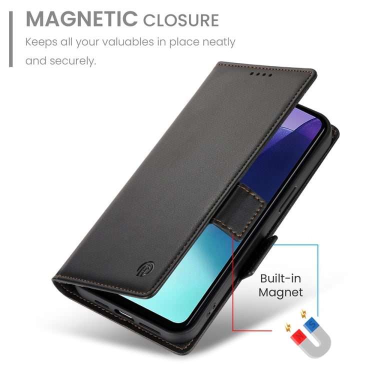 For Redmi 14C 4G Side Buckle Magnetic Frosted Leather Phone Case