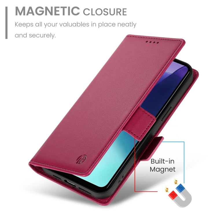 For Redmi 14C 4G Side Buckle Magnetic Frosted Leather Phone Case