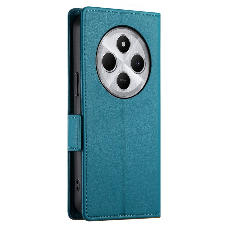 For Redmi 14C 4G Side Buckle Magnetic Frosted Leather Phone Case