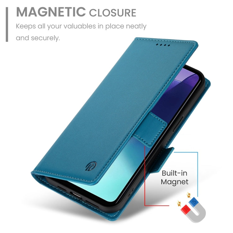 For Redmi 14C 4G Side Buckle Magnetic Frosted Leather Phone Case