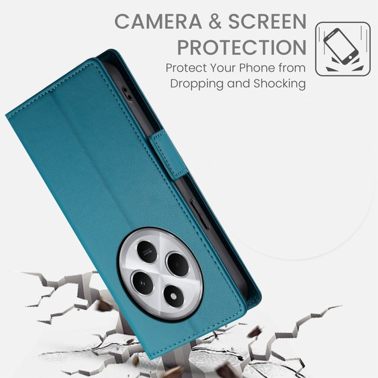 For Redmi 14C 4G Side Buckle Magnetic Frosted Leather Phone Case