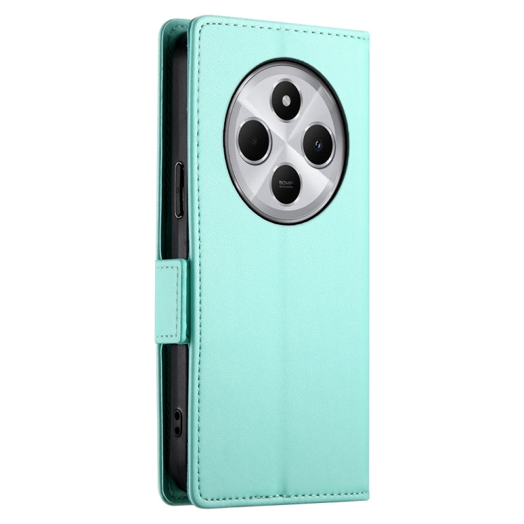 For Redmi 14C 4G Side Buckle Magnetic Frosted Leather Phone Case
