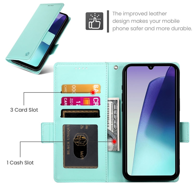 For Redmi 14C 4G Side Buckle Magnetic Frosted Leather Phone Case