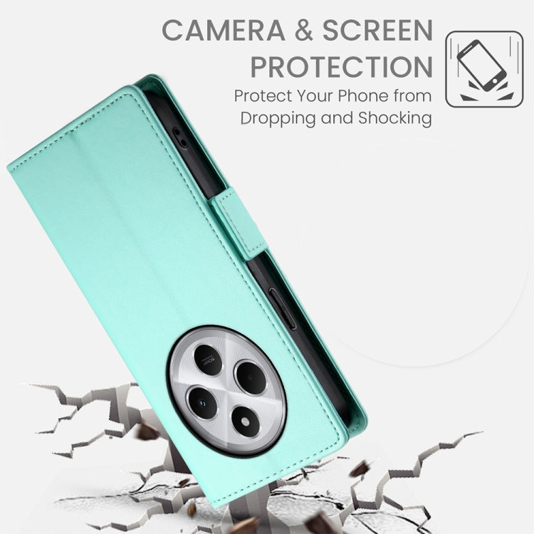For Redmi 14C 4G Side Buckle Magnetic Frosted Leather Phone Case