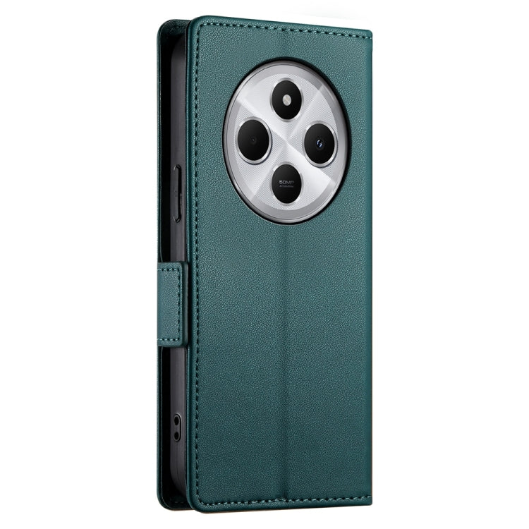 For Redmi 14C 4G Side Buckle Magnetic Frosted Leather Phone Case