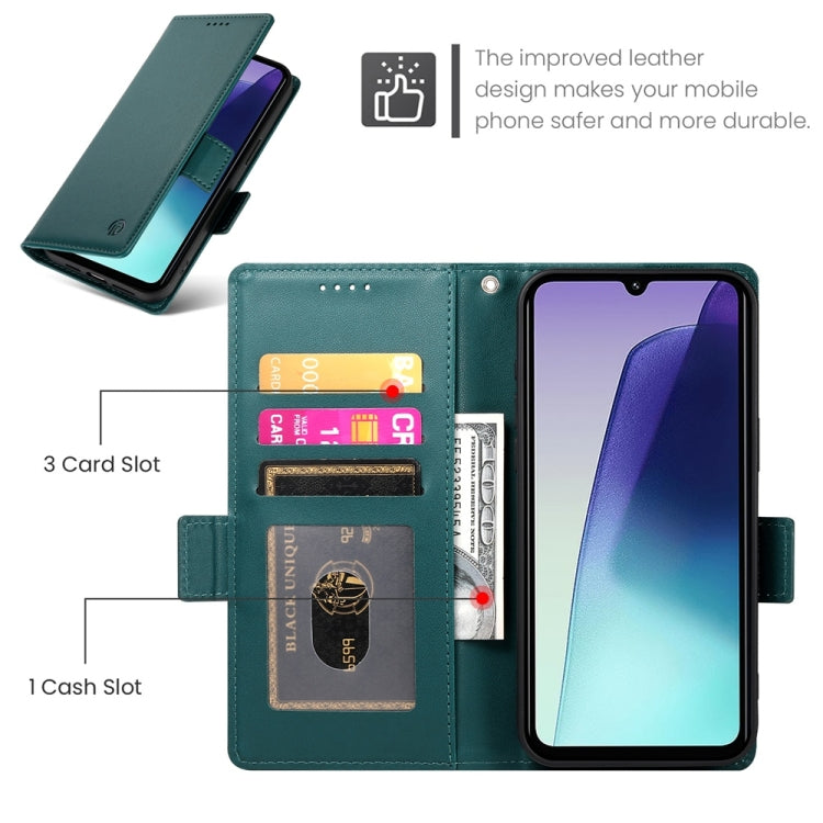 For Redmi 14C 4G Side Buckle Magnetic Frosted Leather Phone Case