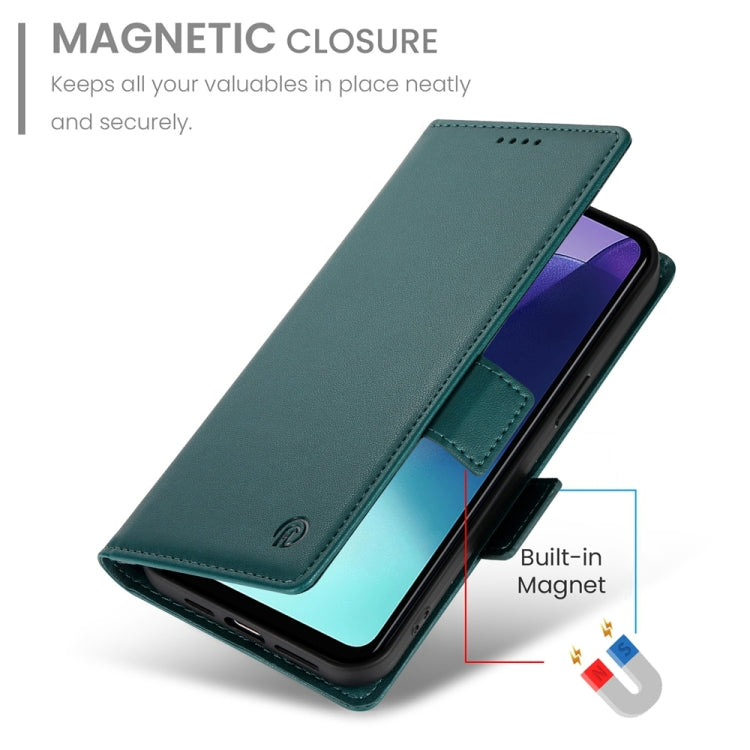 For Redmi 14C 4G Side Buckle Magnetic Frosted Leather Phone Case